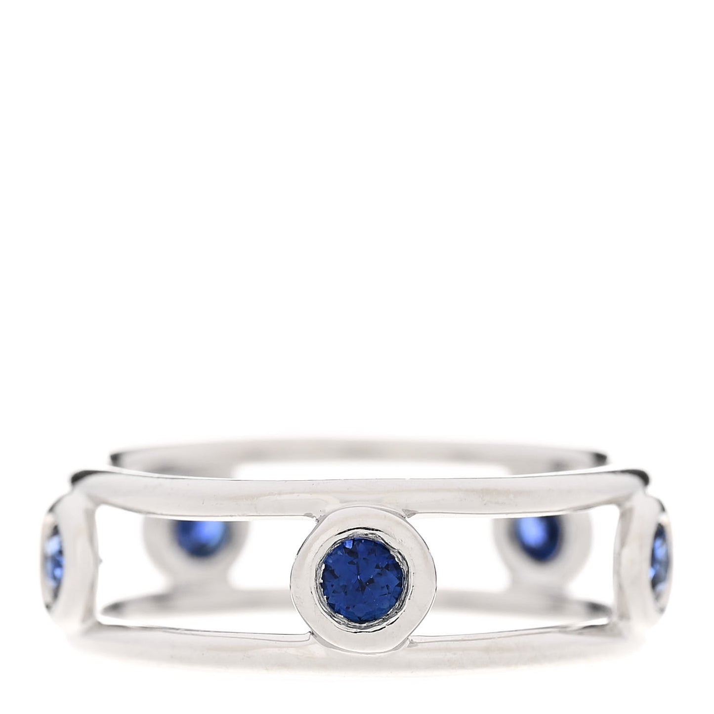 Platinum Blue Sapphire Elsa Peretti Color by the Yard Ring 49 4.75