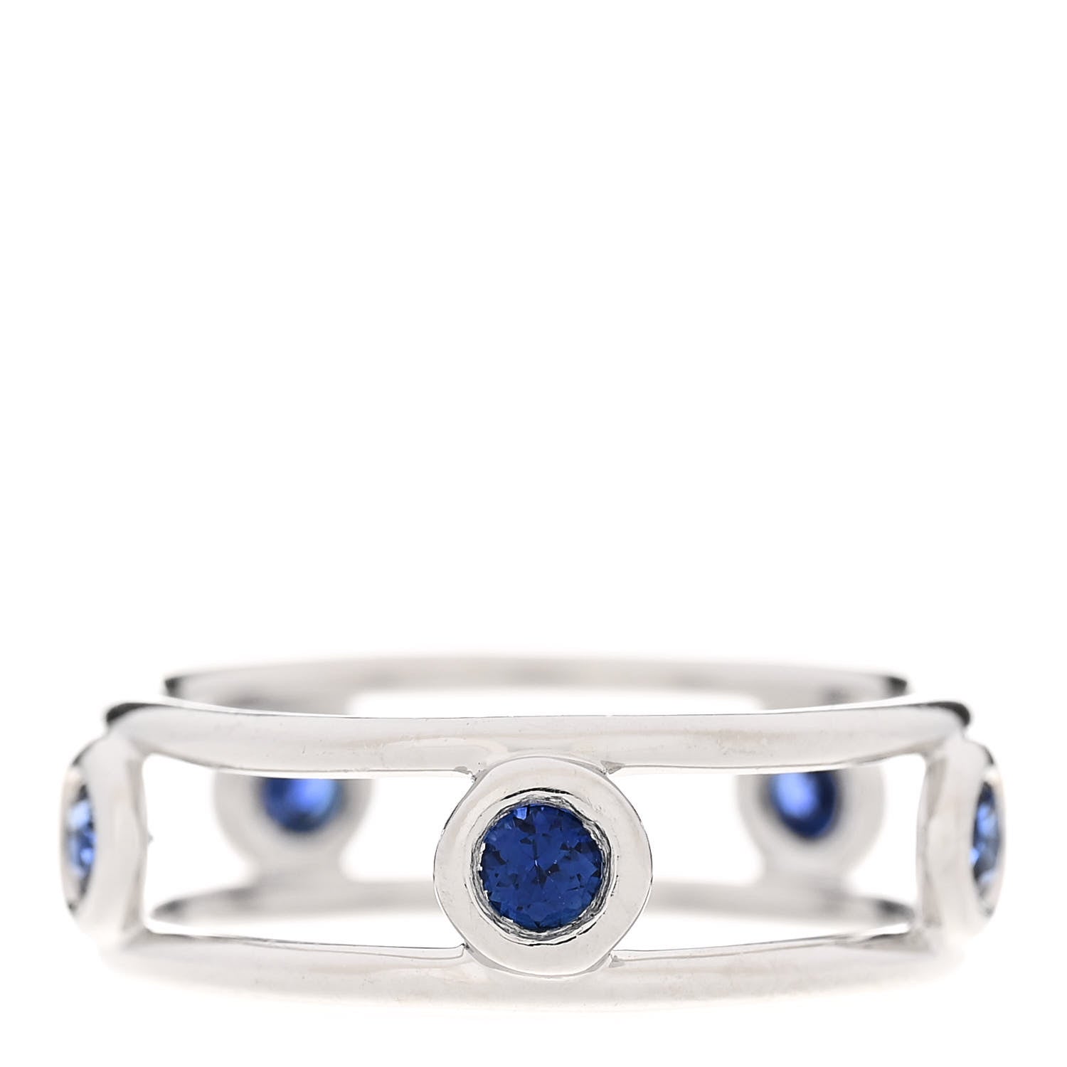 Tiffany Platinum Blue Sapphire Elsa Peretti Color by the Yard Ring 49 4.75 1 of 4