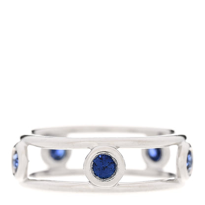 Tiffany Platinum Blue Sapphire Elsa Peretti Color by the Yard Ring 49 4.75 1 of 4
