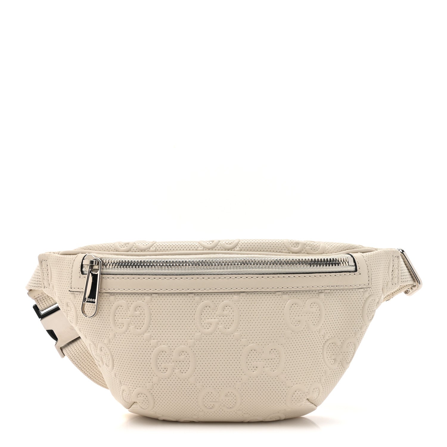 Gucci Calfskin GG Tennis Embossed Belt Bag Mystic White 1 of 10