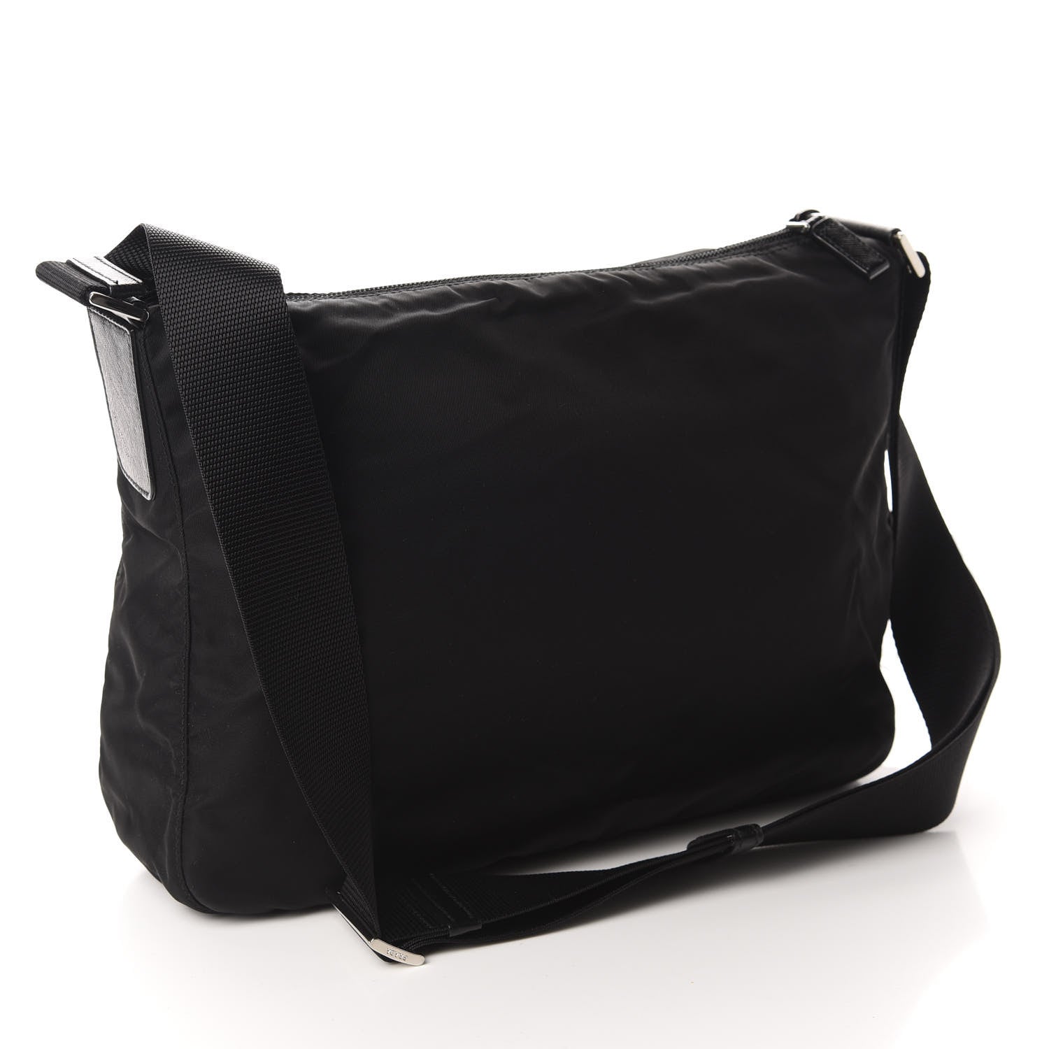 Prada Nylon Vela Flat Messenger Bag Black 3 of 11