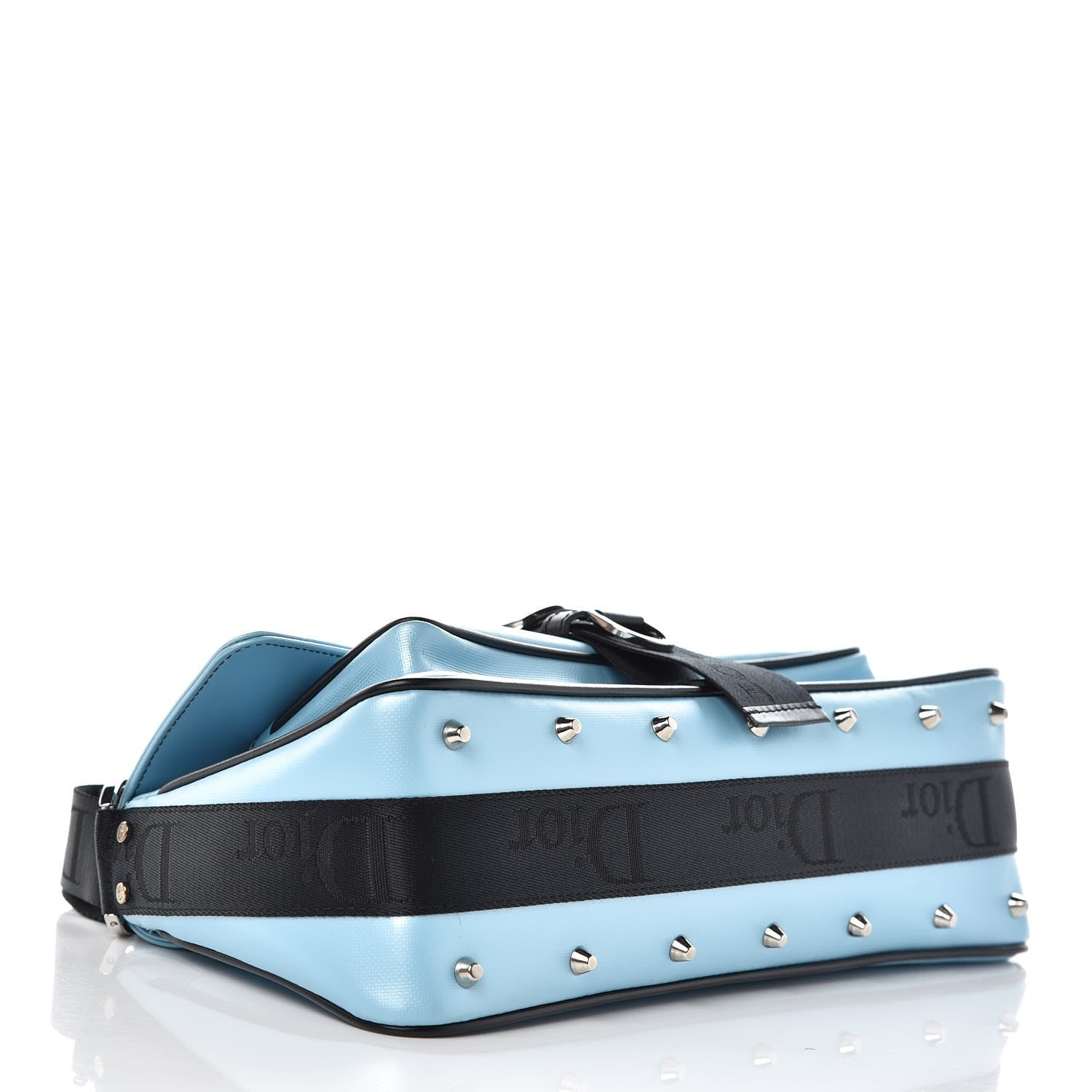 Christian Dior Coated Canvas Crystal Hardcore Bag Light Blue 5 of 8