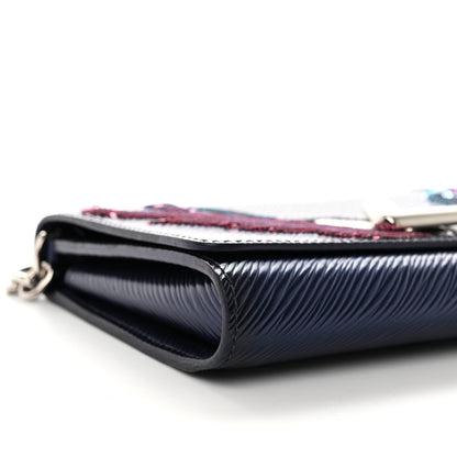 Louis Vuitton Epi Sequins Flame Twist Chain Wallet Blue Nuit 8 of 9