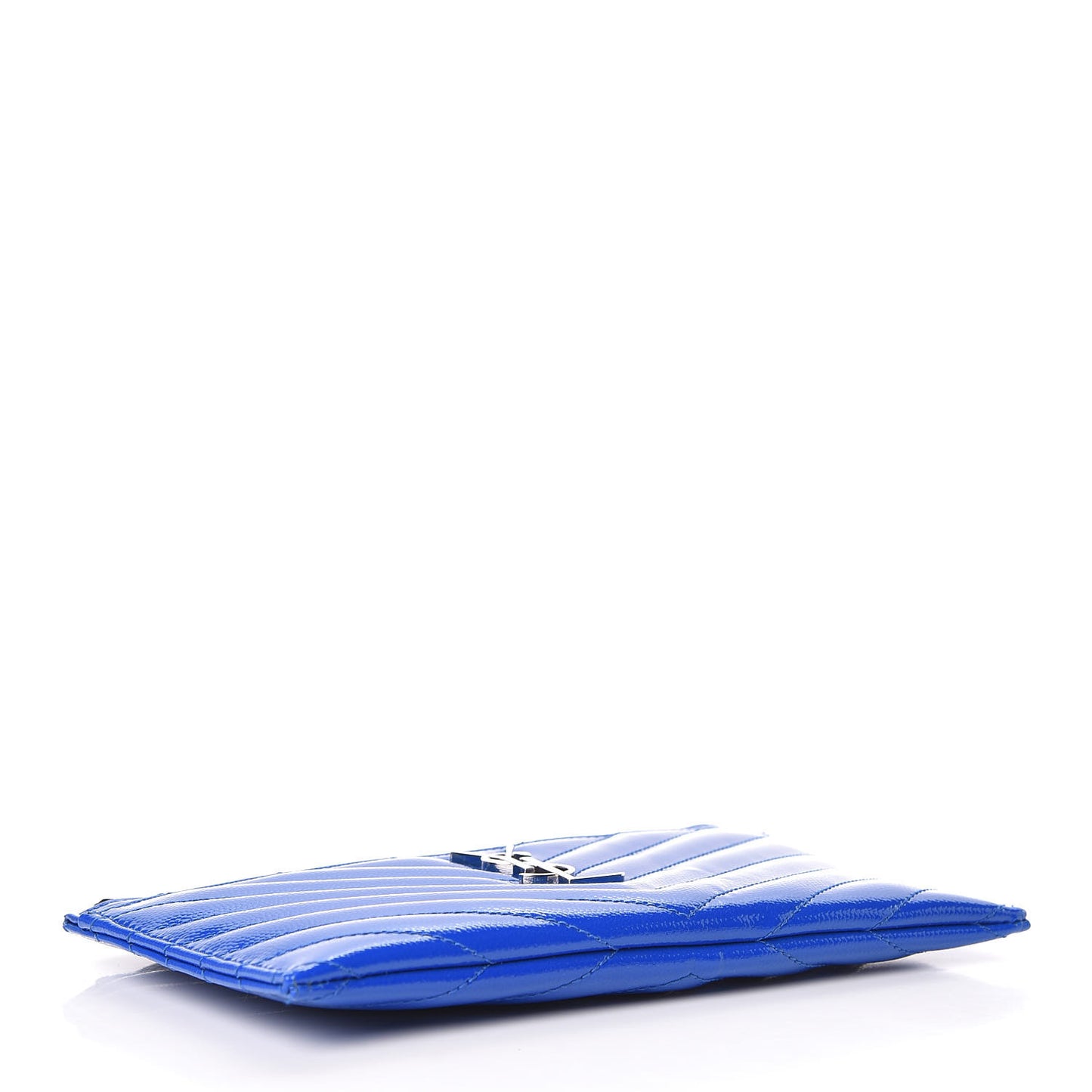 Grain De Poudre Chevron Monogram Bill Pouch Neon Blue