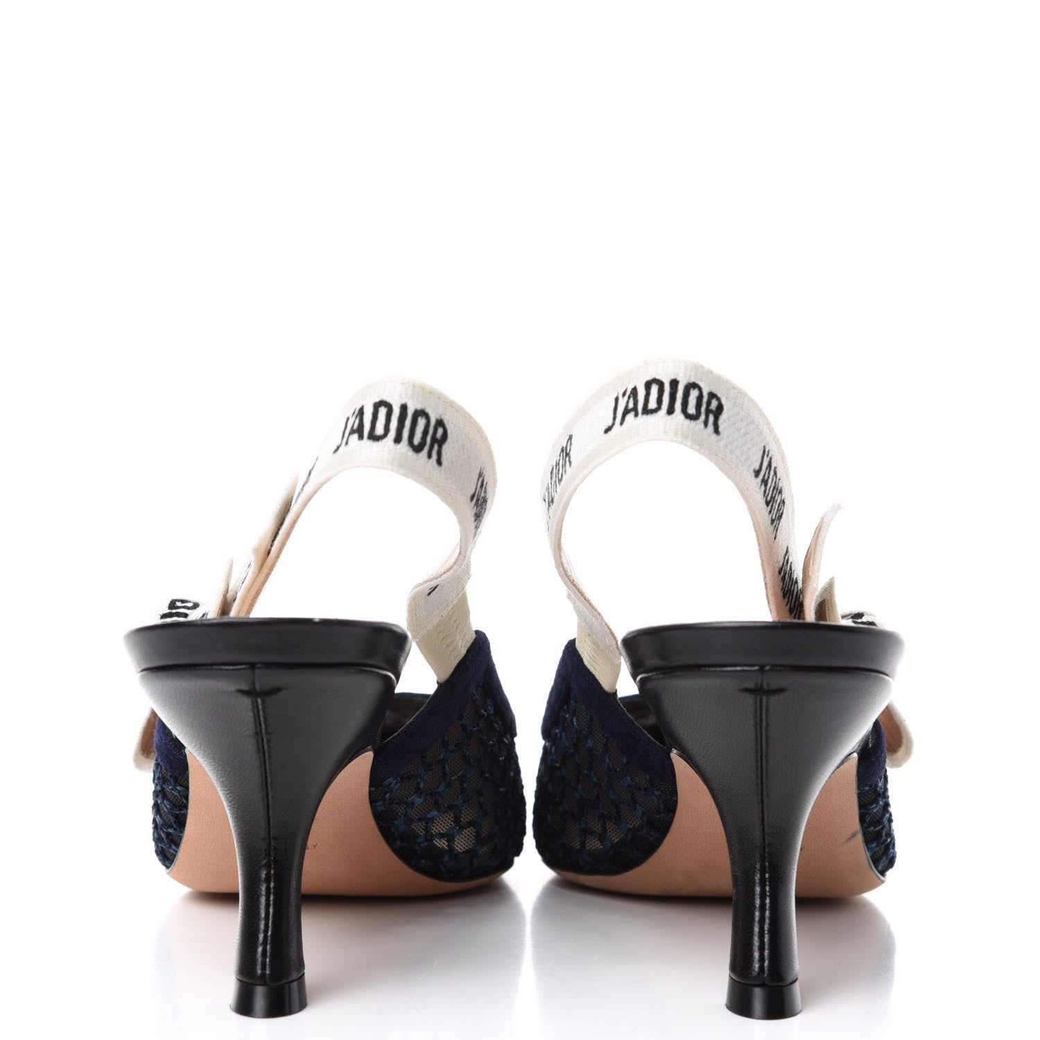 Christian Dior Resille Lambskin Ribbon J'Adior Slingback 65mm Pumps 40 Indigo Blue 7 of 10