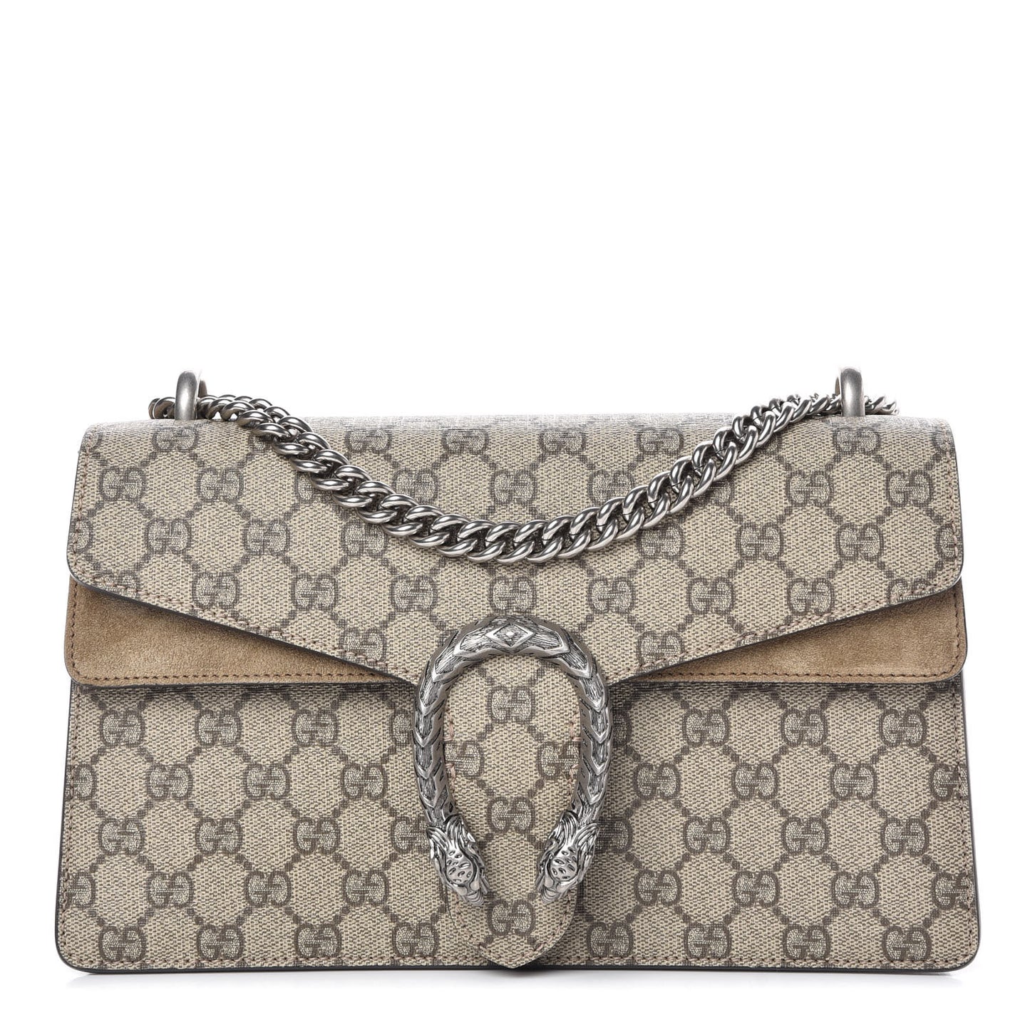 GG Supreme Monogram Small Dionysus Shoulder Bag Taupe