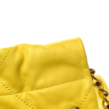 Chanel Shiny Calfskin Quilted Small Chanel 22 Yellow 13 of 14
