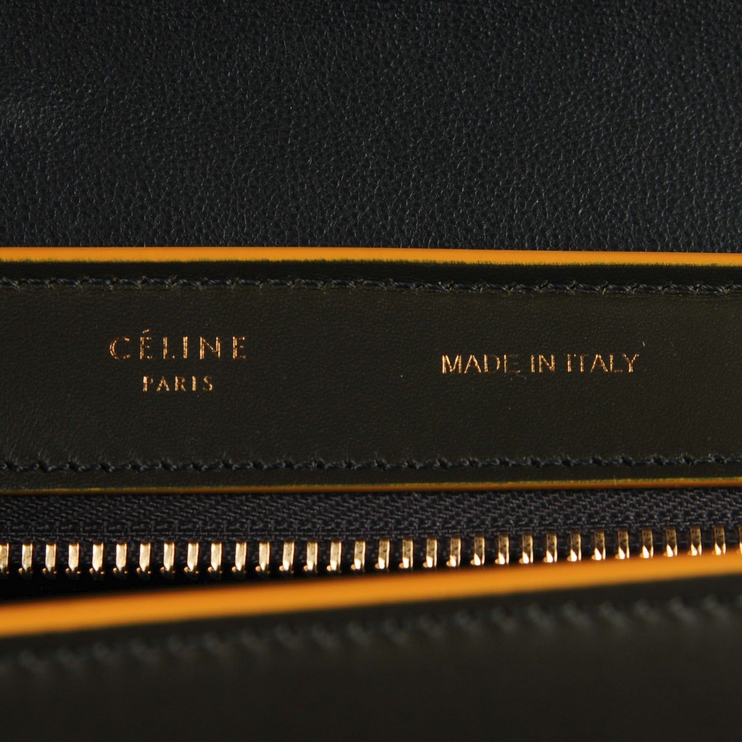 Celine Smooth Calfskin Small Tri-Color Trapeze Yellow 6 of 7