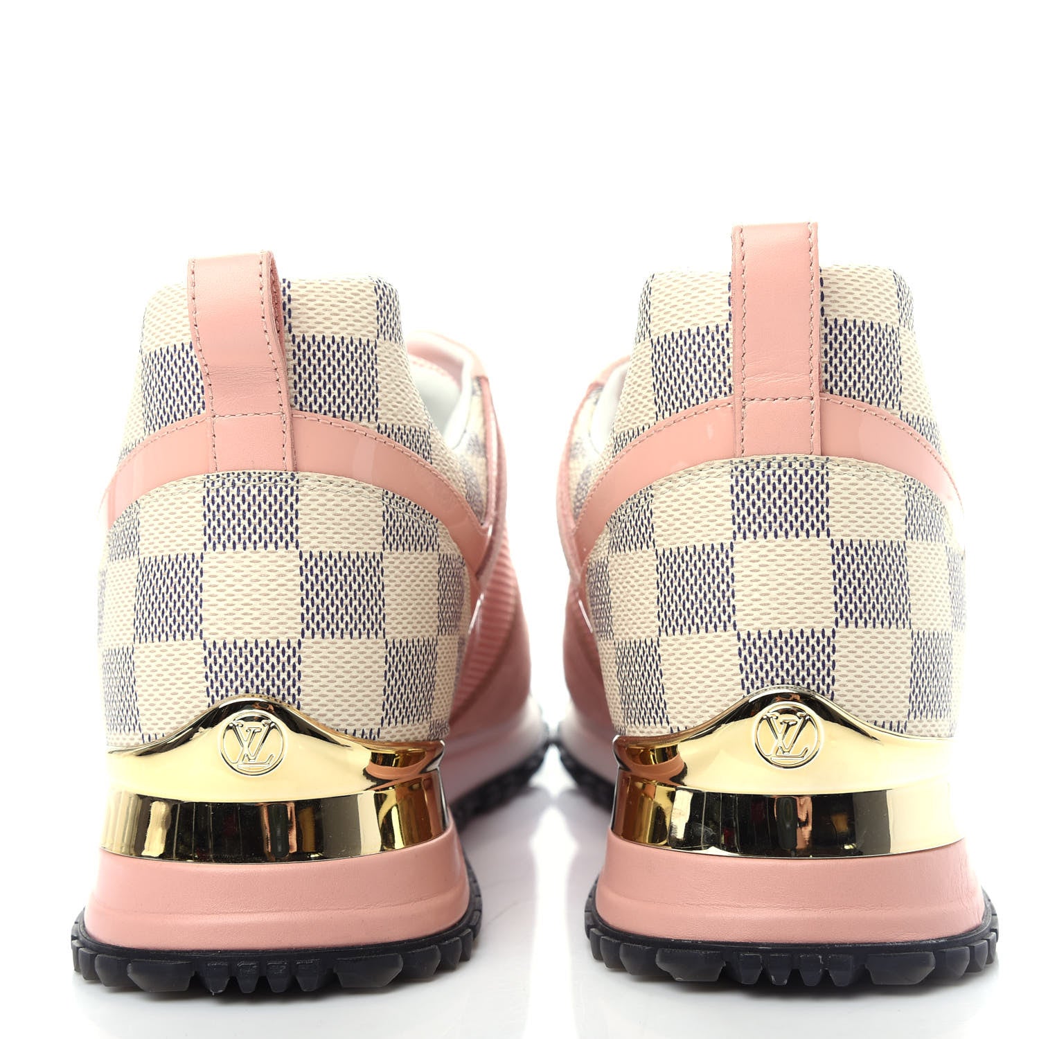 Louis Vuitton Suede Damier Azur Run Away Sneakers 38.5 Pink 7 of 10