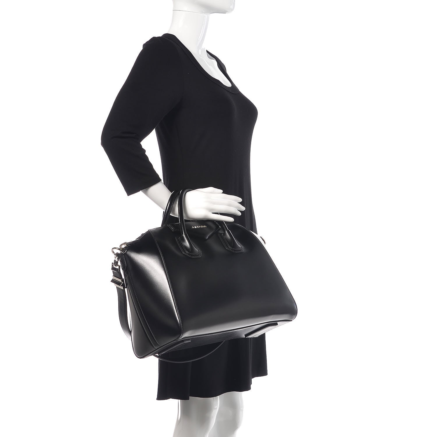 Givenchy Shiny Lord Calfskin Medium Antigona Black 2 of 15