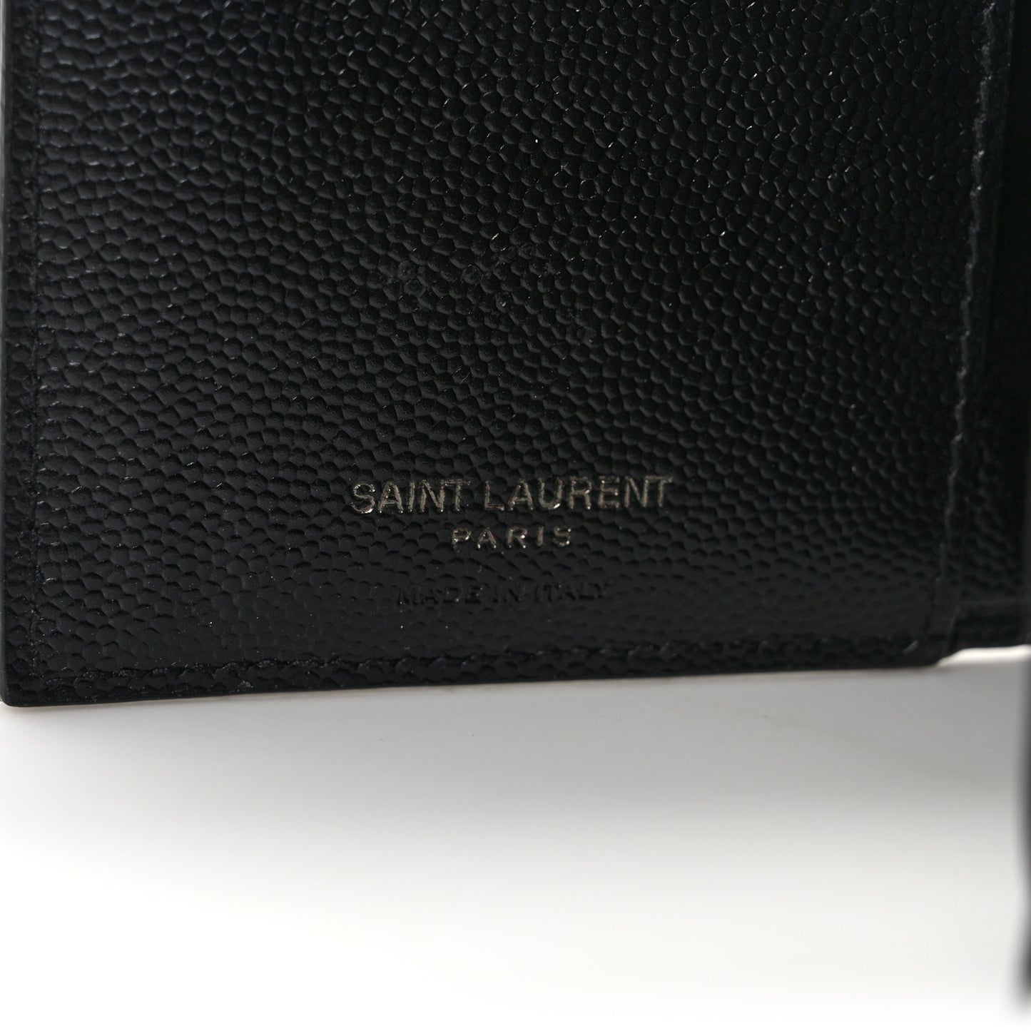 Grain De Poudre Matelasse Chevron Monogram Zipped Two-Part Wallet Black