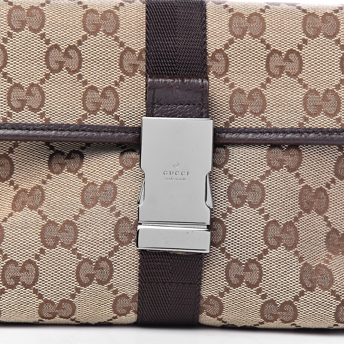 Monogram Waist Pouch Bag Dark Brown