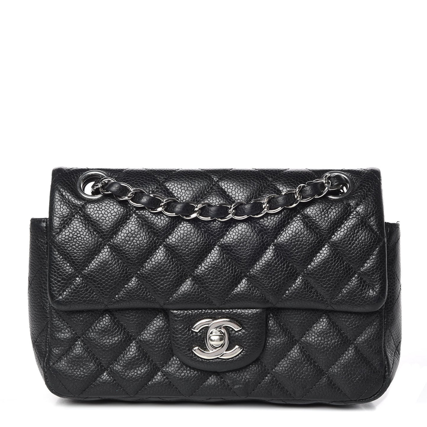 Caviar Quilted Mini Rectangular Flap Black