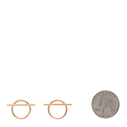 Hermes 18K Rose Gold MM Echappee Earrings 2 of 5
