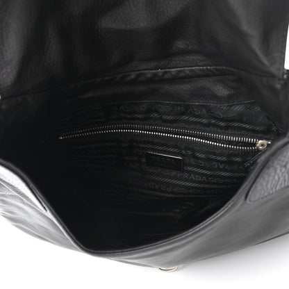 Prada Vitello Daino Hobo Flap Black 5 of 9
