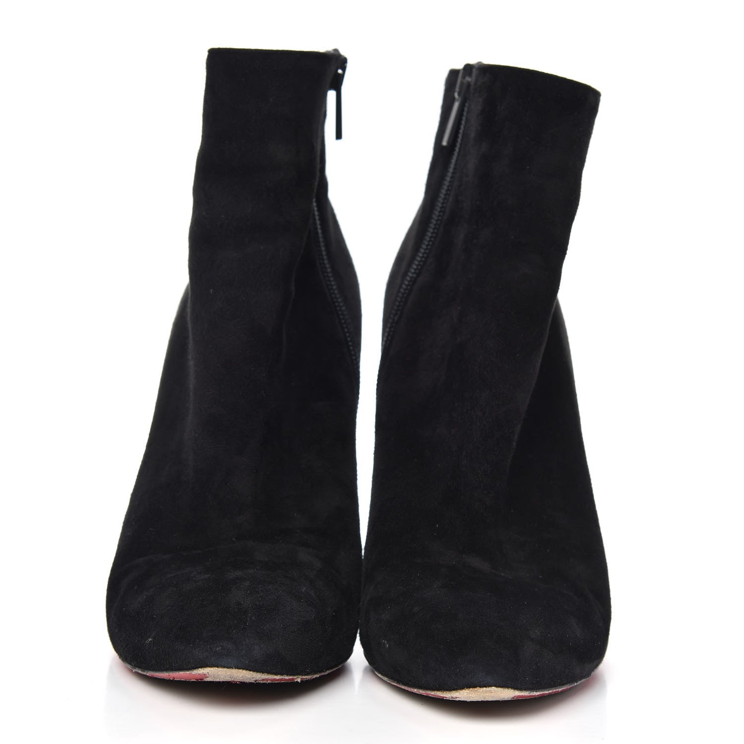 Christian Louboutin Veau Velours Eloise Booty 100 Ankle Boots 38.5 Black 2 of 9