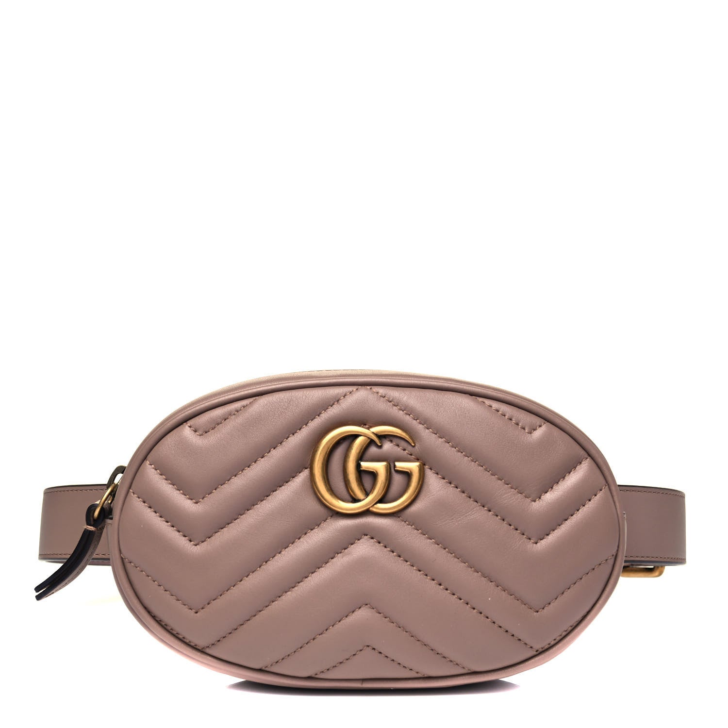 Gucci Calfskin Matelasse GG Marmont Belt Bag 85 34 Porcelain Rose 1 of 12