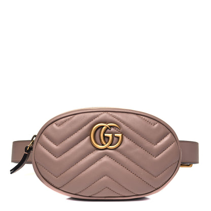 Gucci Calfskin Matelasse GG Marmont Belt Bag 85 34 Porcelain Rose 1 of 12