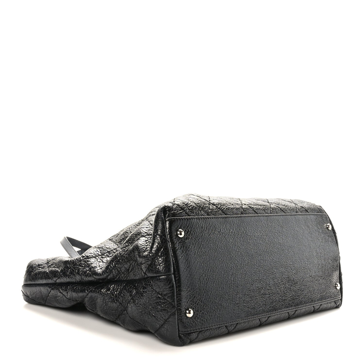 Chanel Glazed Calfskin Large On The Road Tote Black 4 of 11