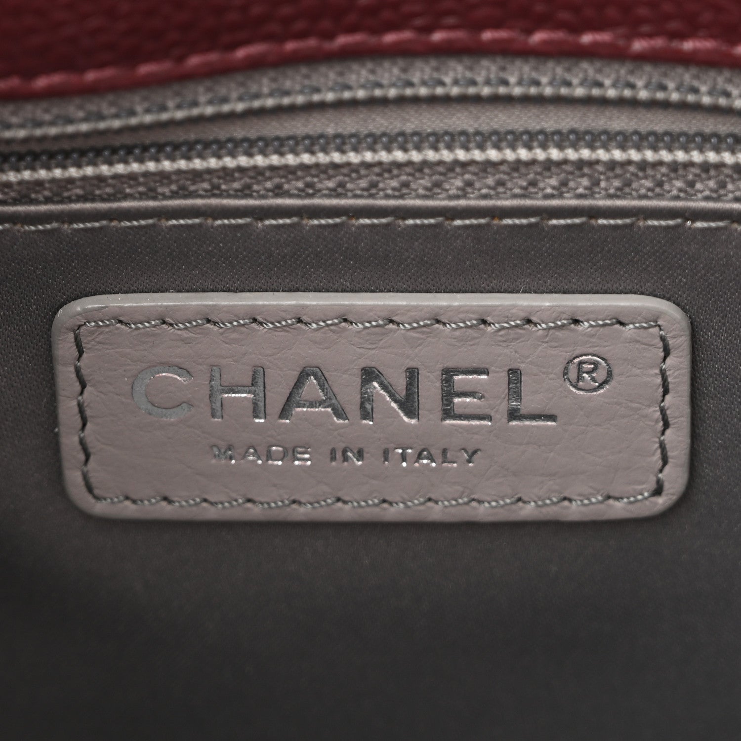 Chanel Caviar Quilted Grand Shopping Tote GST Dark Burgundy 6 of 10