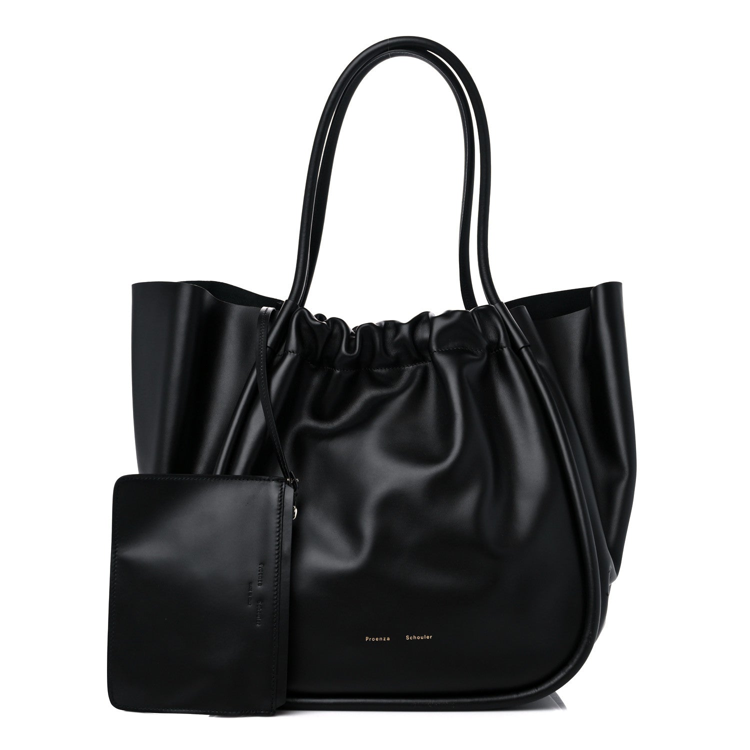 Proenza Schouler Calfskin XL Ruched Tote Black 1 of 9