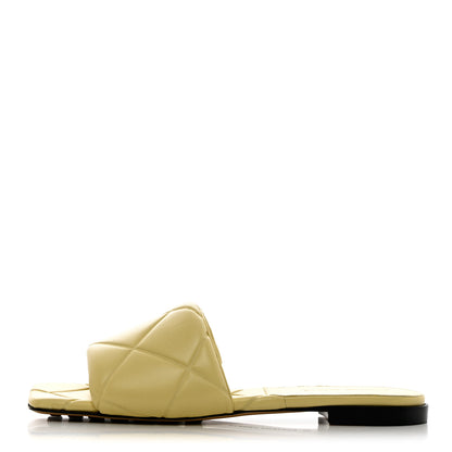 Bottega Veneta Nappa Quilted Rubber Lido Flat Sandals 39 Moon Beam 1 of 14