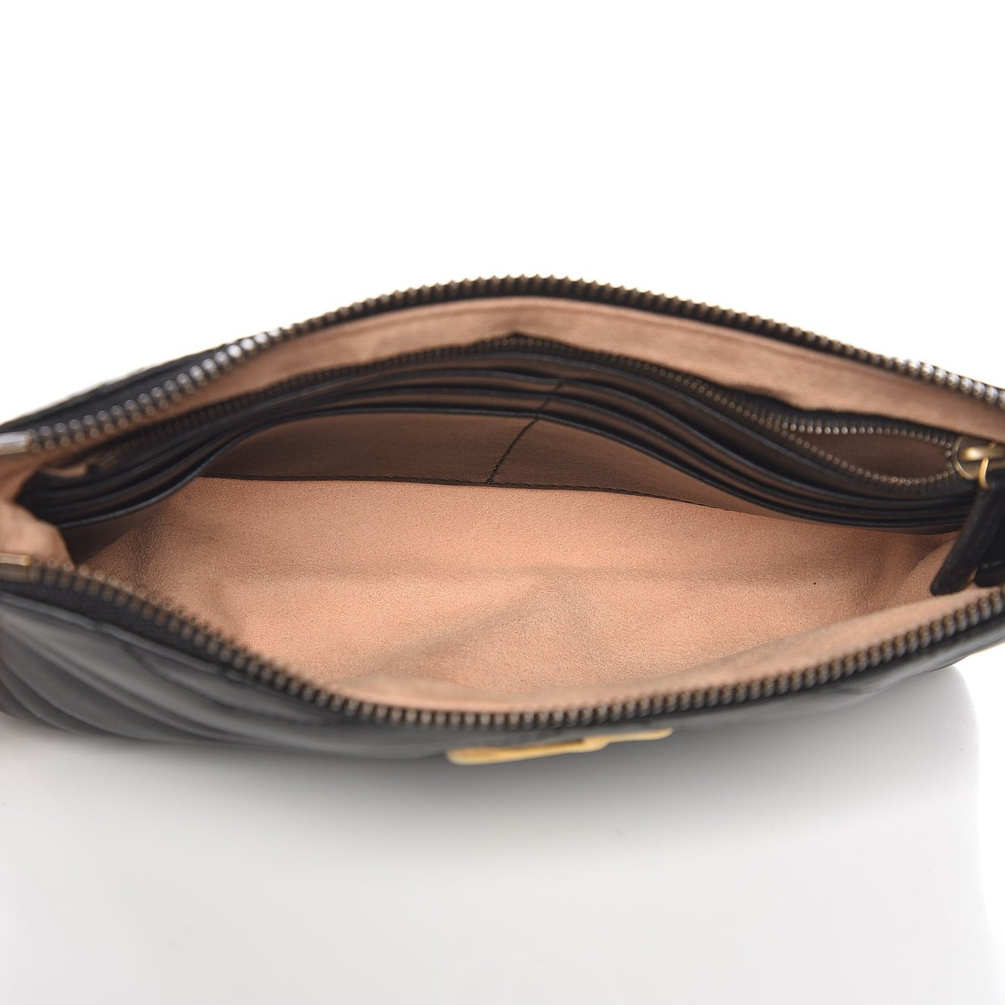 Calfskin Matelasse Mini GG Marmont Chain Bag Black