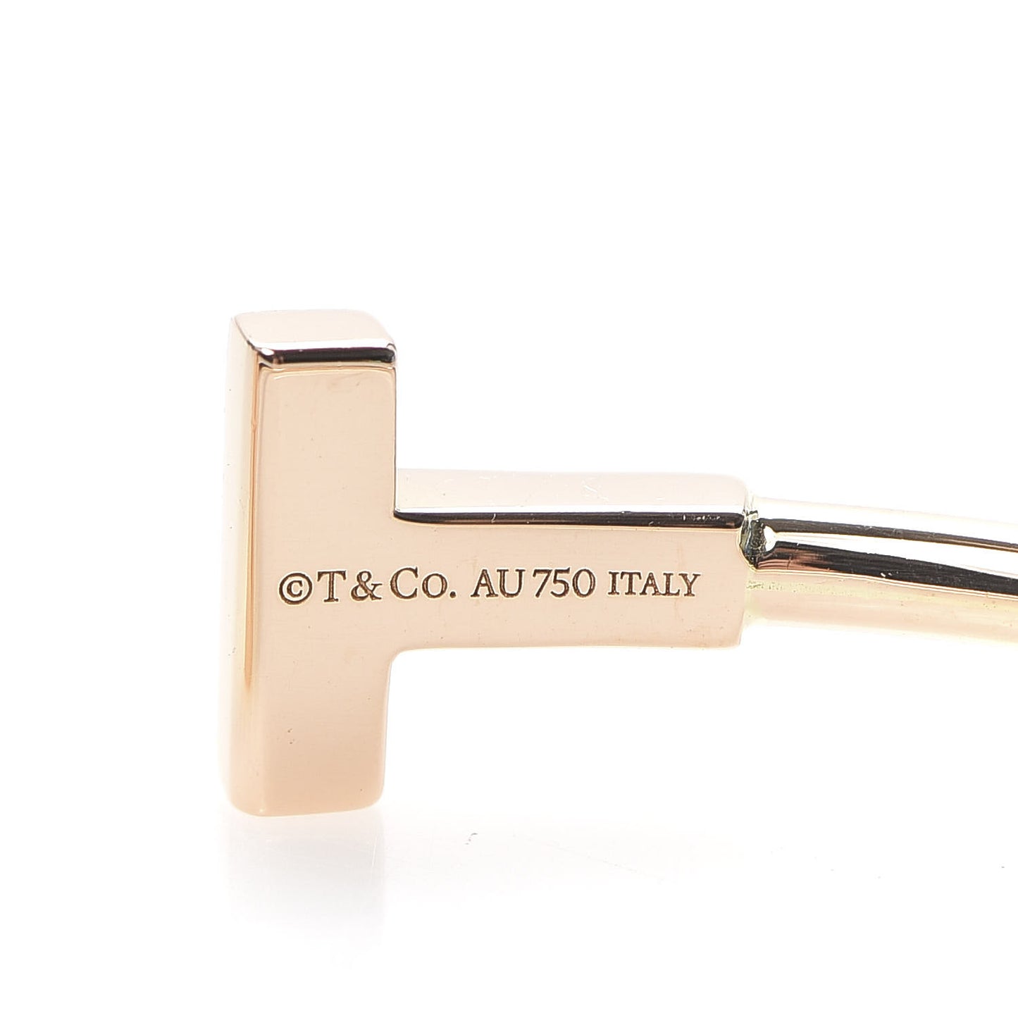 18K Rose Gold T Wire Bracelet