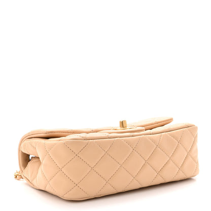 Chanel Lambskin Quilted Mini Rectangular Pearl Crush Flap Beige 4 of 10