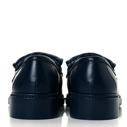 Chanel Lambskin Quilted CC Turnlock Loafers 36.5 Navy 4 of 11