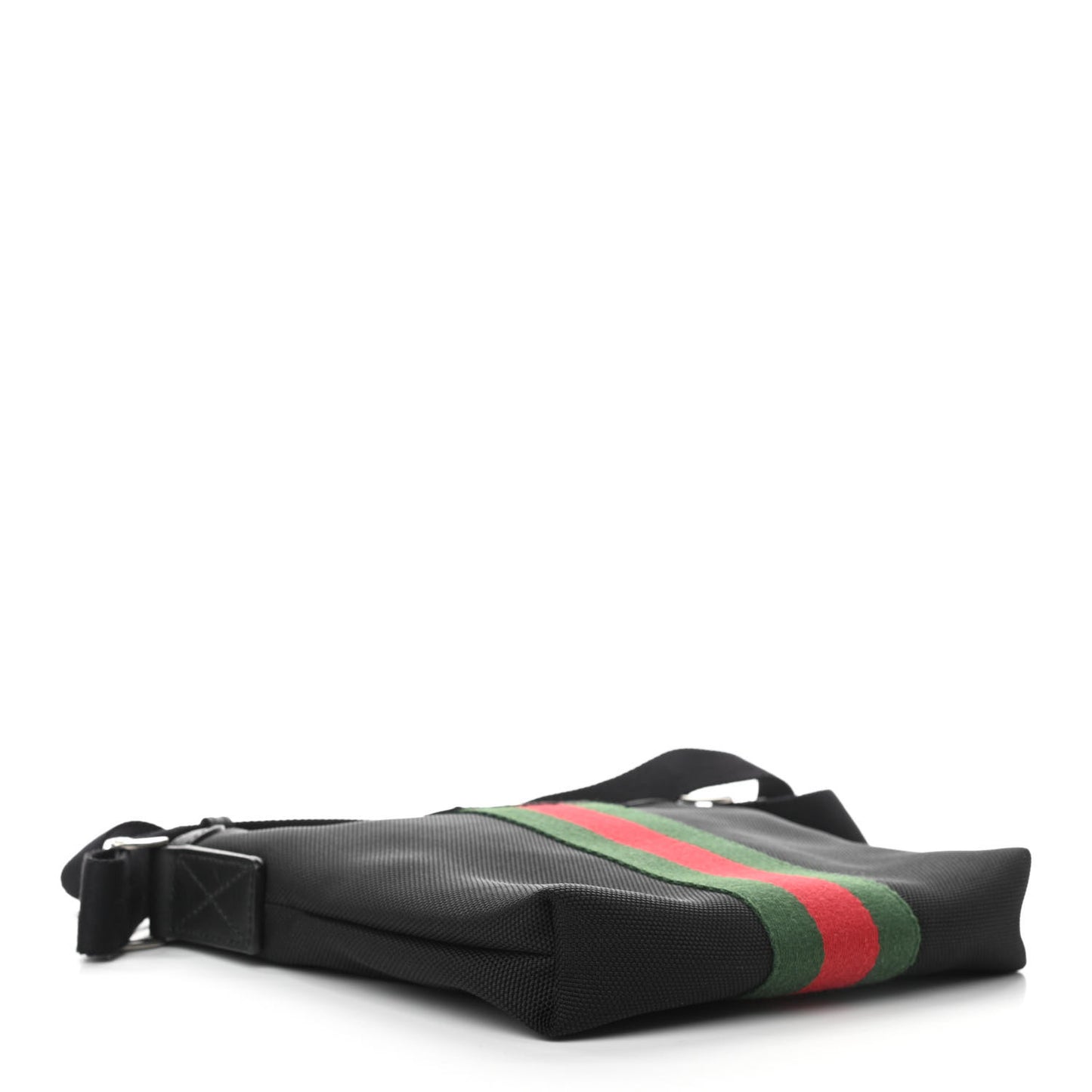 Canvas Web Messenger Bag Black