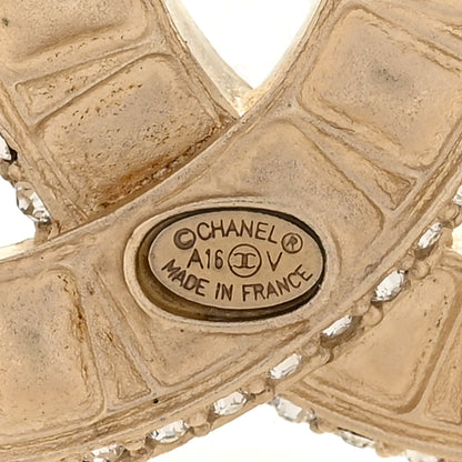 Chanel Baguette Crystal CC Brooch Gold 3 of 5