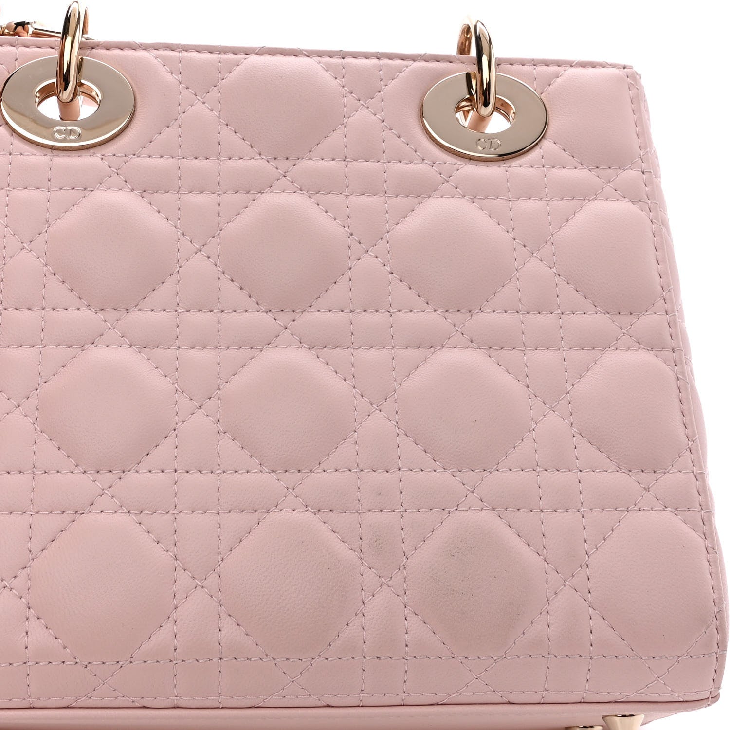Christian Dior Lambskin Cannage Small My ABCDior Lady Dior Powder Pink 14 of 16