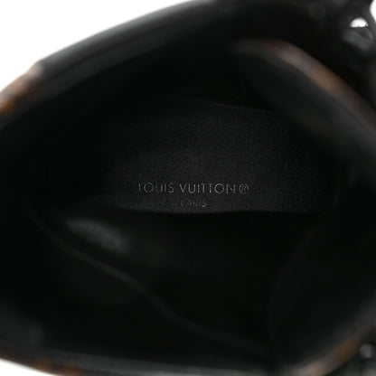 Louis Vuitton Suede Calfskin Monogram Laureate Platform Desert Boots 38 Black 7 of 10