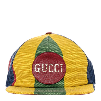 Gucci Canvas Marley Stripe Script Logo Patch Gucci 100 Baseball Hat L Multicolor 6 of 10