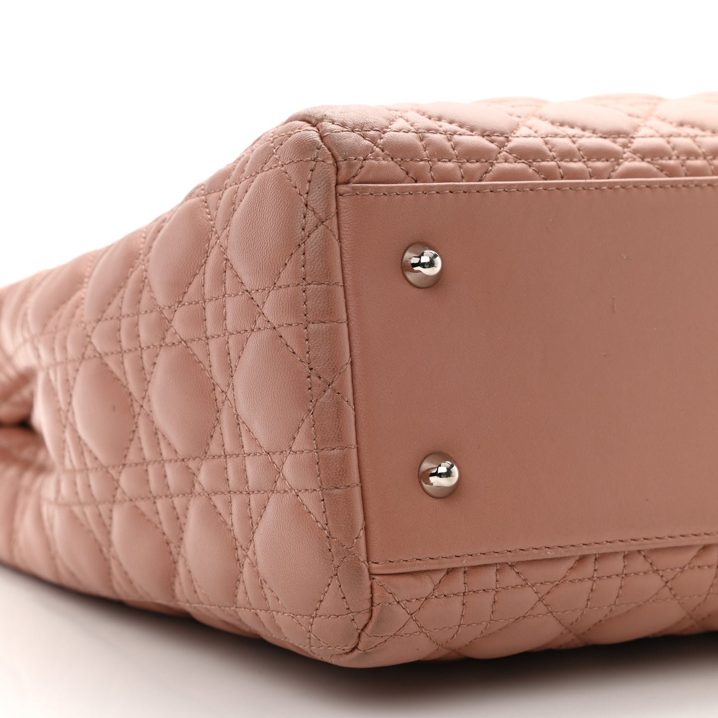 Lambskin Cannage Large Dior Soft Shopping Tote Bois de Rose