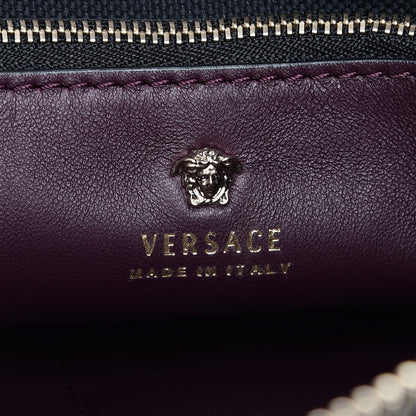 Versace Calfskin Palazzo Fringe Tote Purple 6 of 6