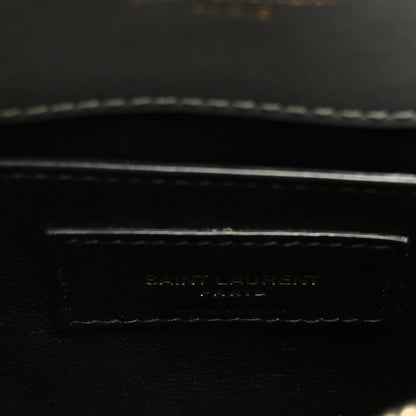 Saint Laurent Suede Calfskin Y Quilted Monogram Small Loulou Chain Satchel Storm 6 of 10
