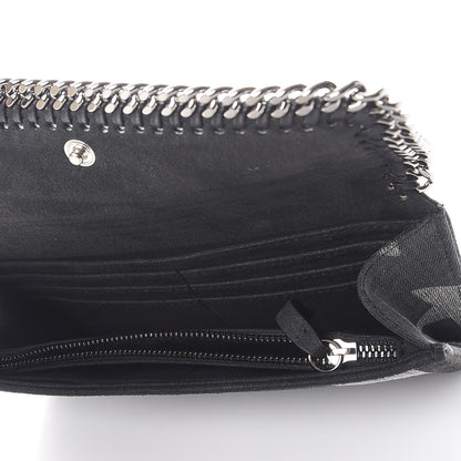 Stella McCartney Denim Star Print Falabella Continental Flap Wallet Black 5 of 8