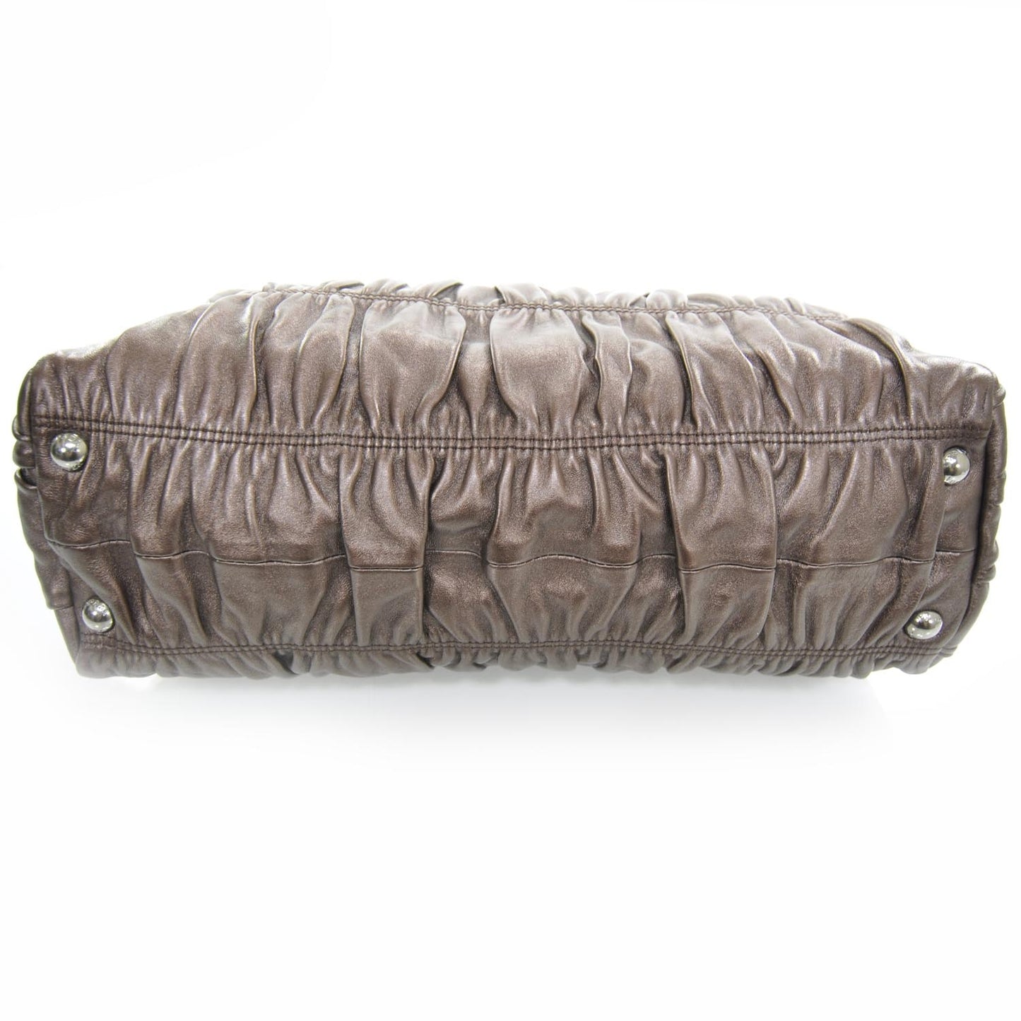 Nappa Gaufre Framed Tote Antico Mordore