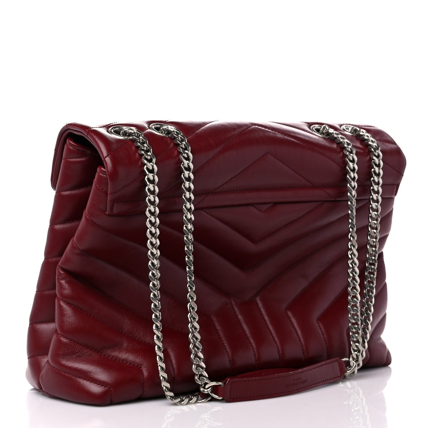 Calfskin Y Quilted Monogram Medium Loulou Chain Satchel Palissandre