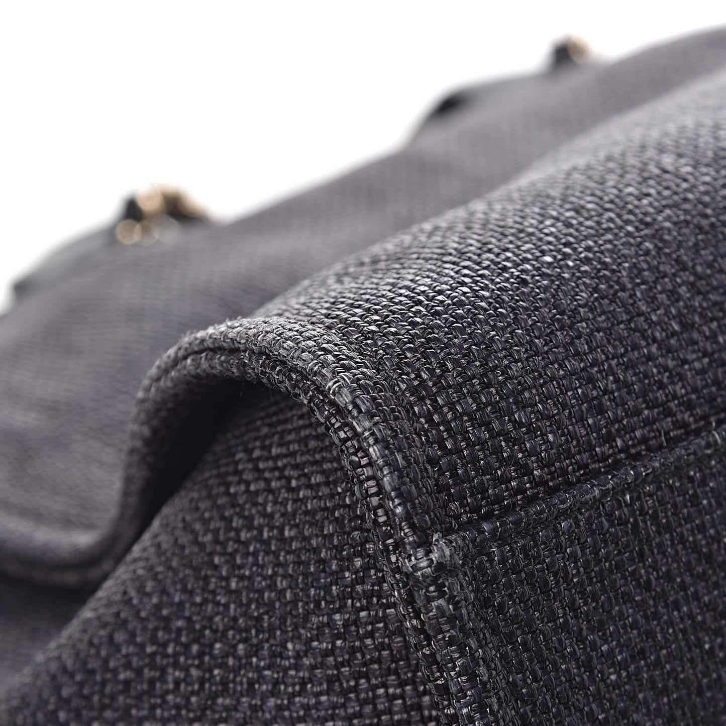 Woven Straw Raffia Large Deauville Tote Black