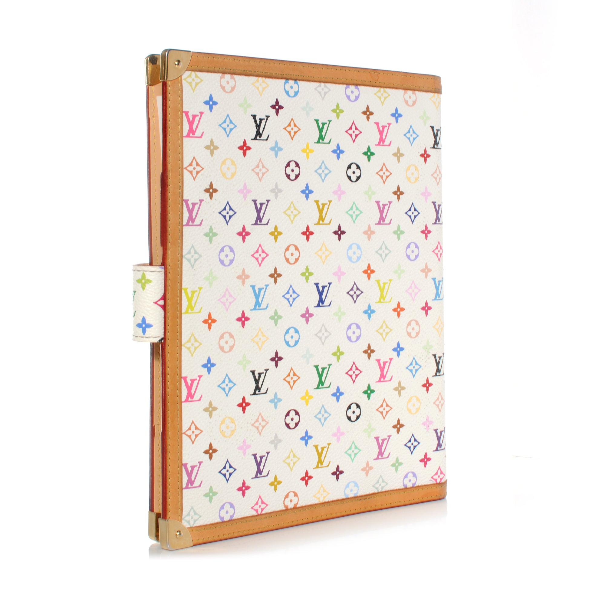 Louis Vuitton Monogram Multicolor Large Ring Agenda Cover White 3 of 7
