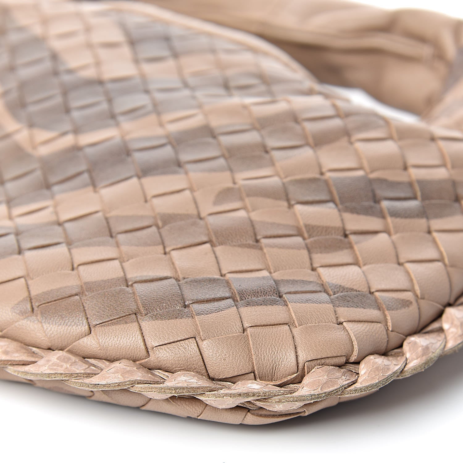 Bottega Veneta Nappa Snakeskin Intrecciato Mini Veneta Tiger Print Hobo Maple 9 of 9