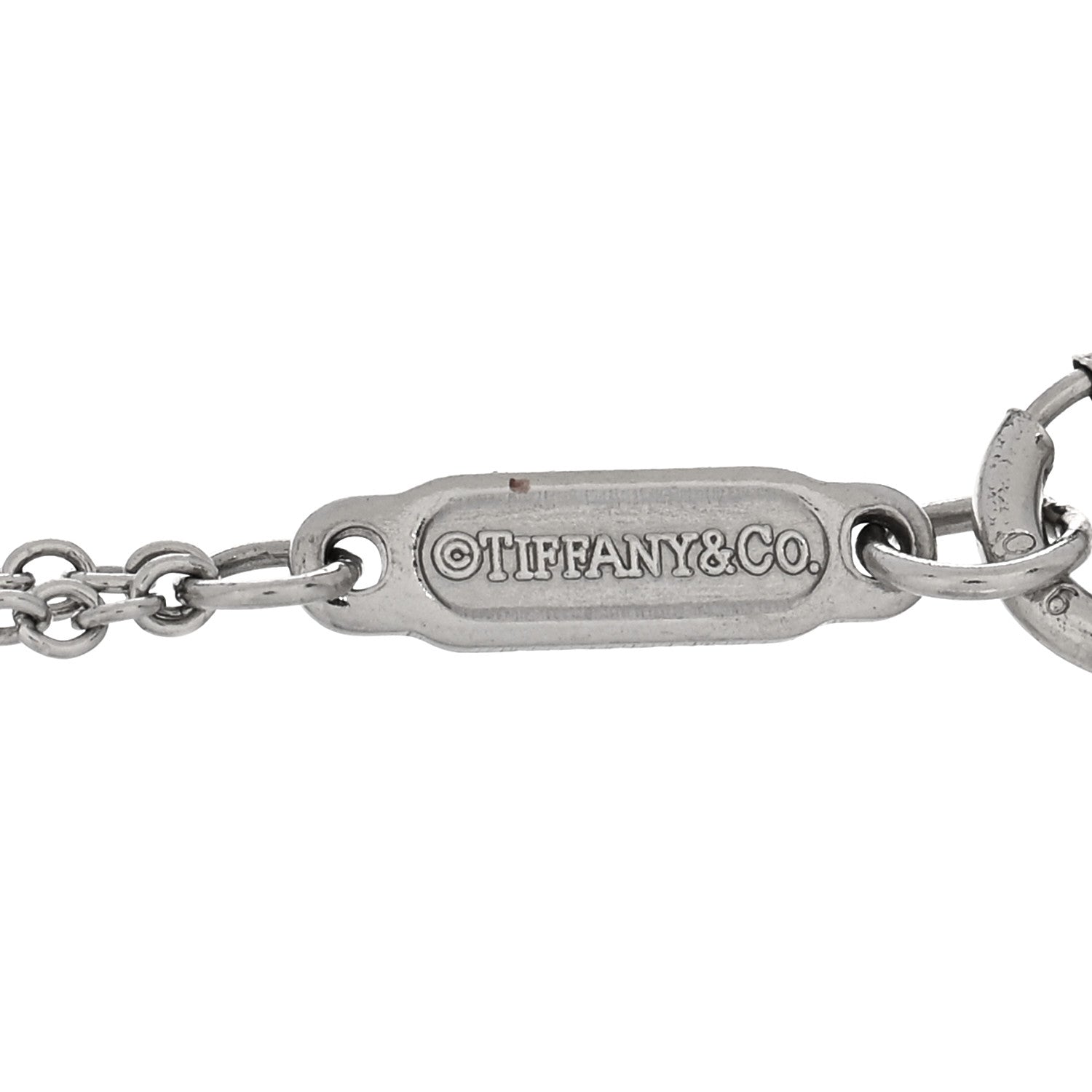 Tiffany Platinum Diamond .17ct Double Chain Solitaire Bracelet 3 of 3
