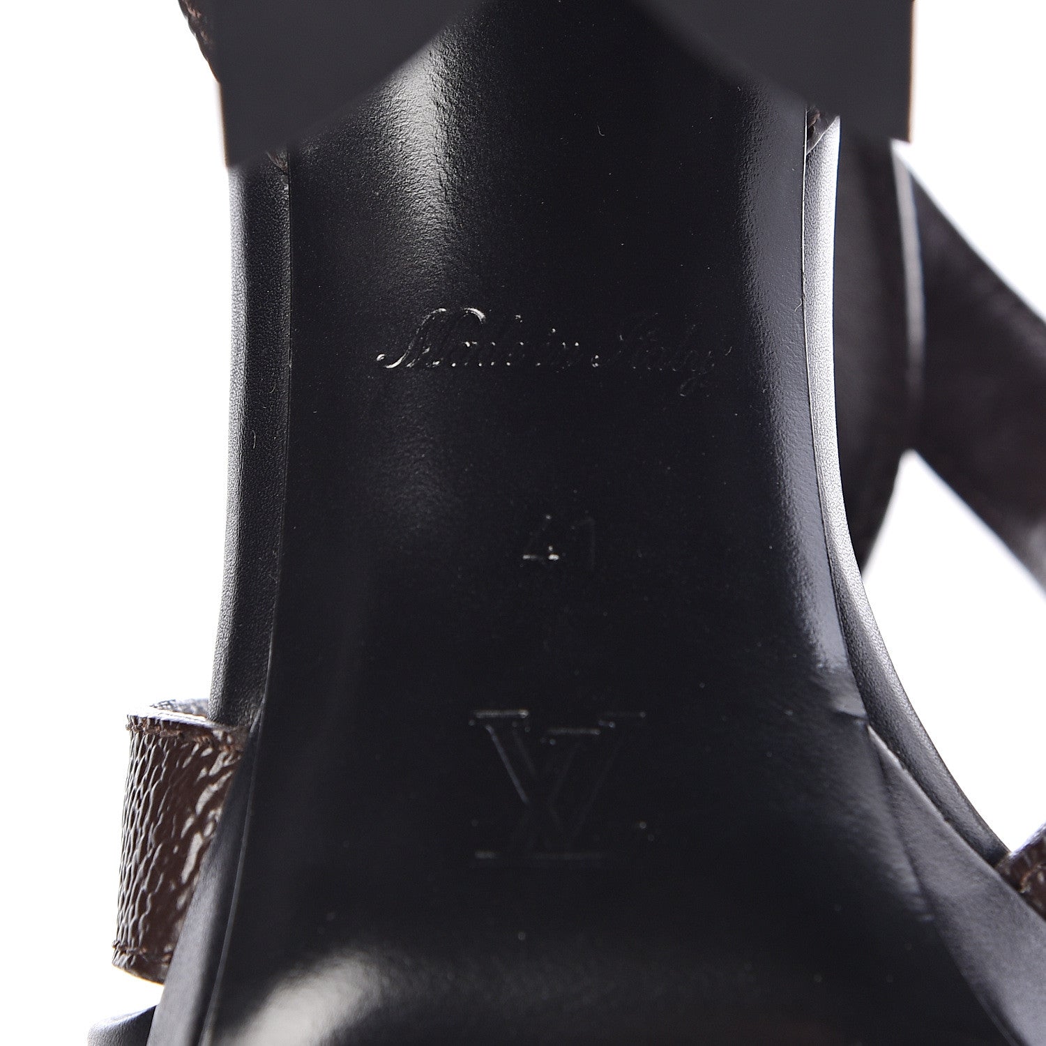 Louis Vuitton Calfskin Monogram Matchmake Cross Sandals 41 Black 6 of 7