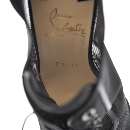 Christian Louboutin Rete Kid Open Ondessa 100 Peep Toe Booties 39 Black 7 of 10