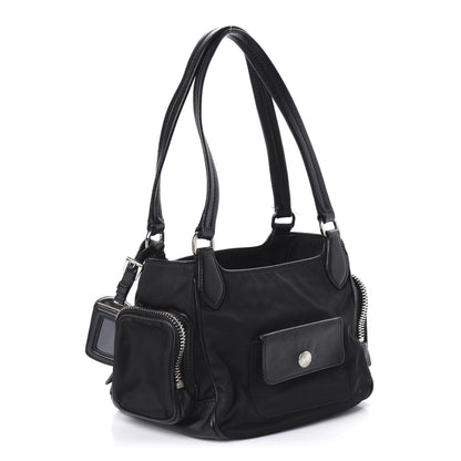Prada Tessuto Nylon Soft Calf Tote Black 3 of 11