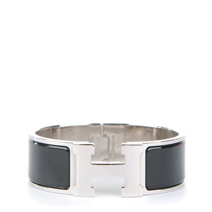 Hermes Enamel Wide Clic Clac H Bracelet PM Black 1 of 4