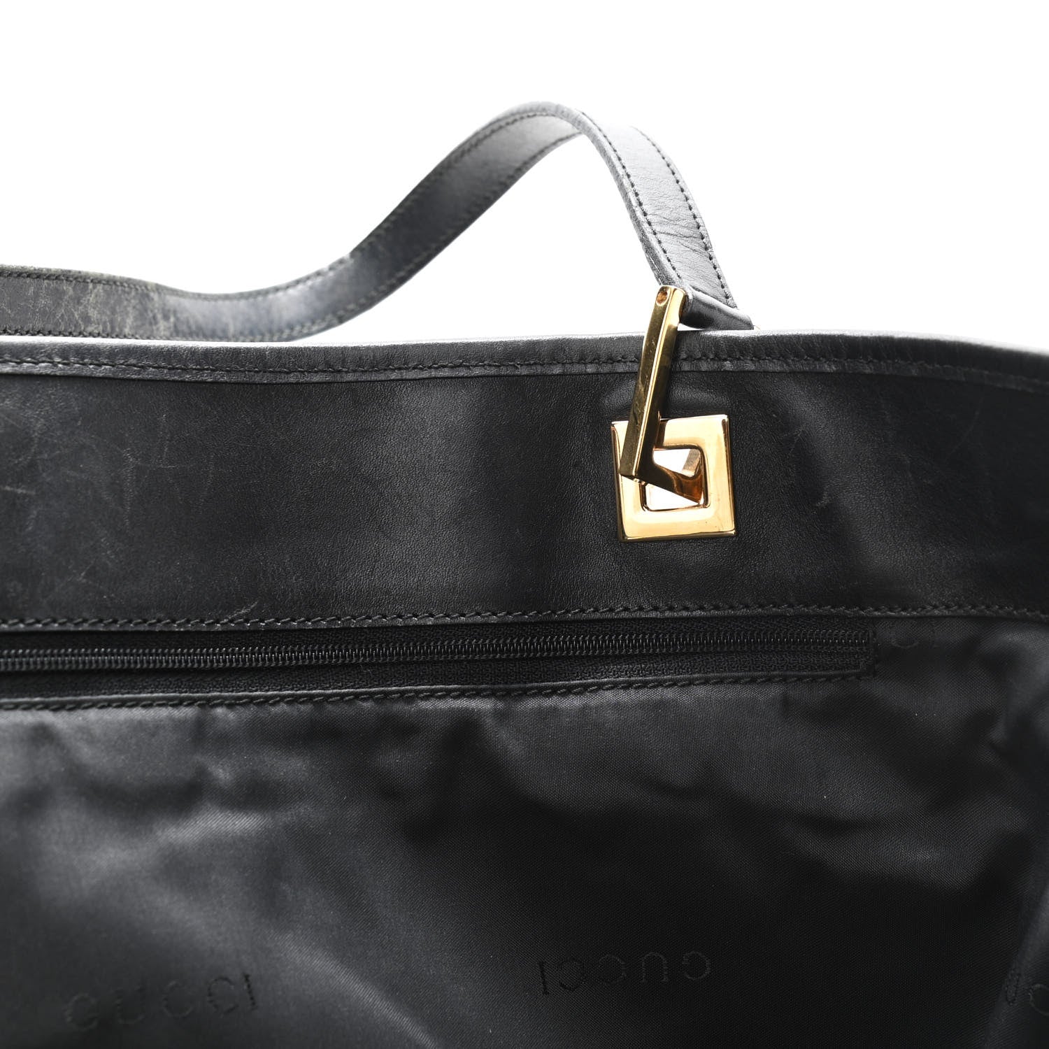 Gucci Monogram Large Bucket Tote Black 11 of 14